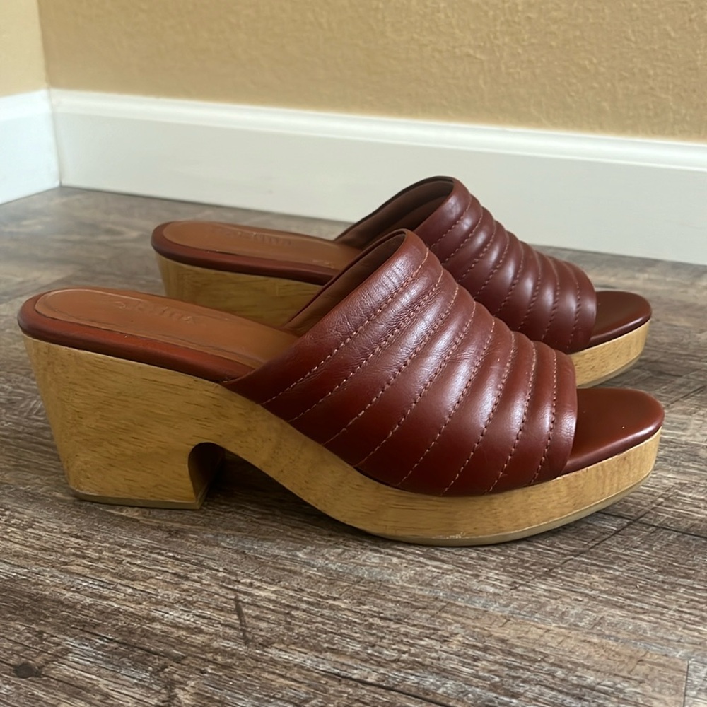 Beklina Open Toe Ribbed Clog Wet Clay Size 7.5